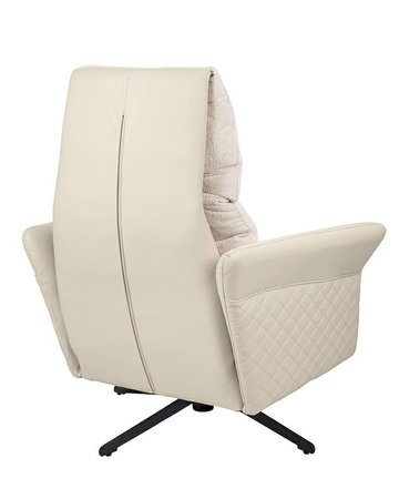 Fotel obrotowy RELAX beżowy - skóra PU,   stal