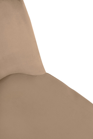 Krzesło DIEGO khaki / beżowe - welur,     podstawa czarno złota