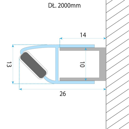 LISTWA MAGNETYCZNA ATLAS BRUSH GOLD