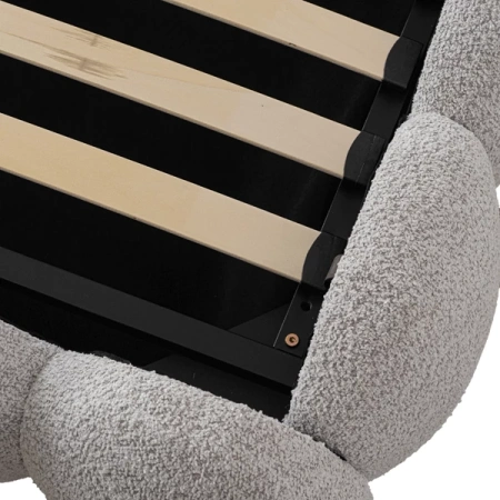 Łóżko 140x200 ANKARA Boucle Szare Z Pojemnikiem