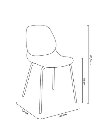 Krzesło ARIA czarne - polipropylen,       metal