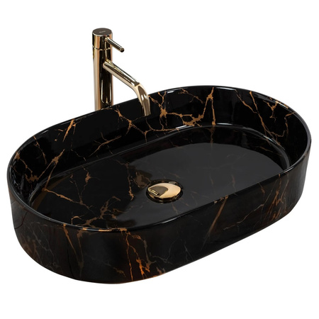 UMYWALKA NADIA 60 BLACK MARBLE SHINY - NABLATOWA
