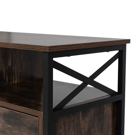 Szafka RTV Z Szufladami 120 cm ZONE Dąb Rustykalny