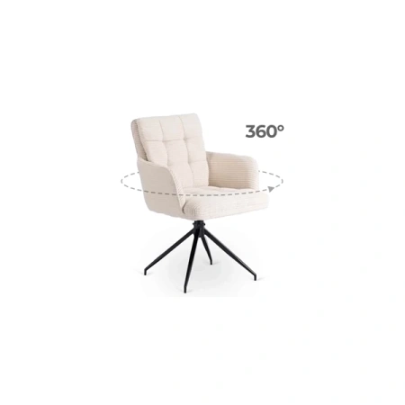 Krzesło Obrotowe AKITA Kremowe