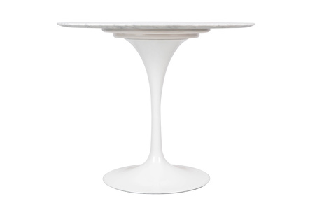 Stół TULIP MARBLE 90 CARRARA biały -      marmur, metal
