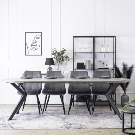 Krzesło RIO Szare Welurowe