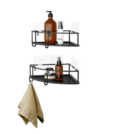 UMBRA zestaw 2 półek narożnych CUBIKO     czarny