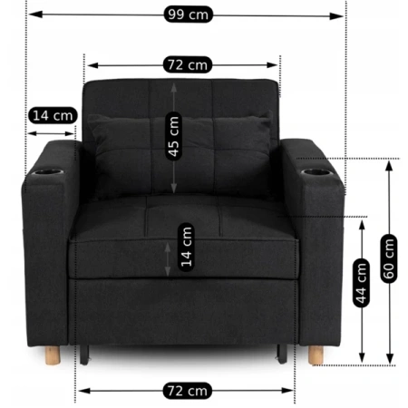 Fotel SOLOR Czarny