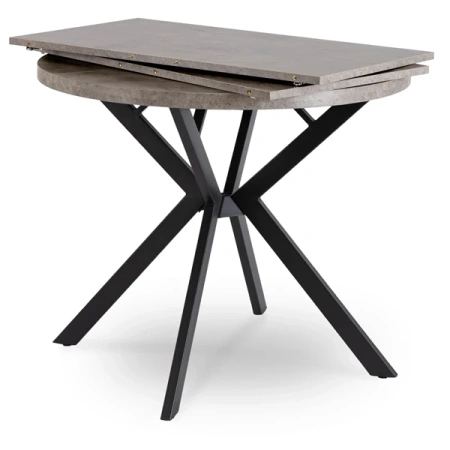 Stół LUGO 90-190 cm Beton/Czarny