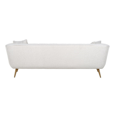 RICHMOND sofa HUXLEY BOUCLE - biała, szczotkowane złoto