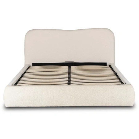 Łóżko 160x200 BRISTOL Kremowe Z Pojemnikiem