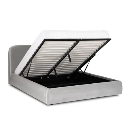 Łóżko 180x200 BRISTOL Szare Z Pojemnikiem