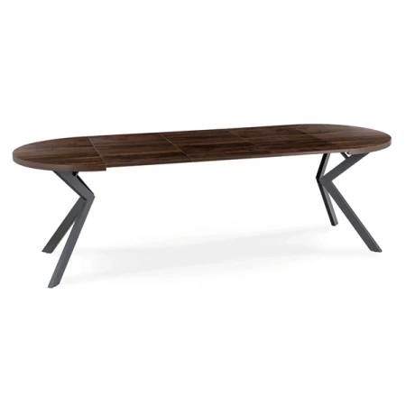 Stół LUKAS 100-250 cm Orzech/Czarny