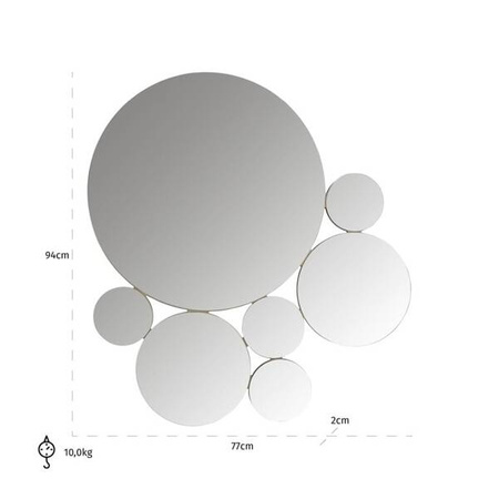 RICHMOND lustro ścienne AVICE - szczotkowane złoto