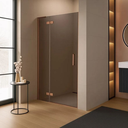 DRZWI PRYSZNICOWE HUGO BROWN/BRUSH COPPER 90