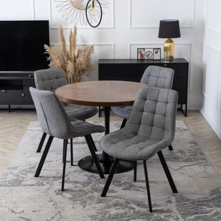 Krzesło RICK 2 Szare Tapicerowane