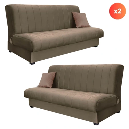 Zestaw 2x Sofa SIGMA Beżowa