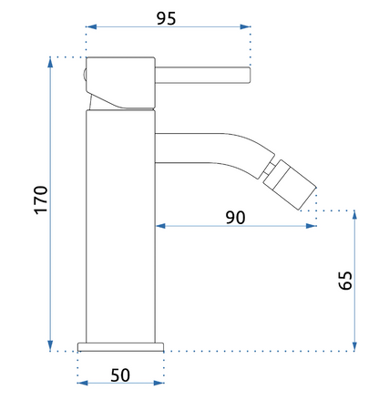 BATERIA BIDETOWA LUNGO RÓŻOWE ZŁOTO