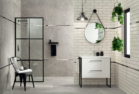 Tubądzin Domino Alveo Grey Lappato 59,8x119,8