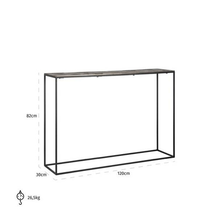 RICHMOND konsola TULUM - szczotkowane złoto