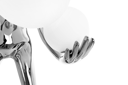 MOOSEE lampa podłogowa HUMAN SILVER       PREMIUM