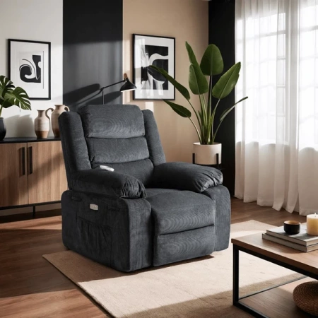 Fotel Masujący JASPER Ciemnoszary