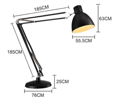 MOOSEE lampa podłogowa GIGANT czarna
