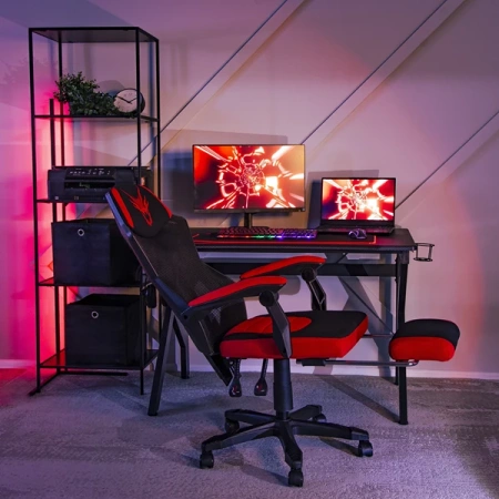 Fotel Obrotowy BING Czarny/czerwony