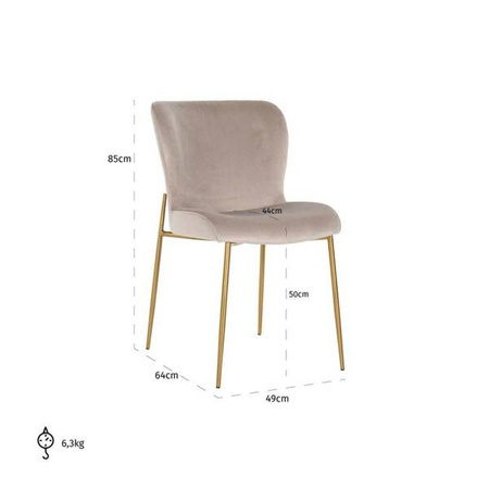 RICHMOND krzesło ODESSA KHAKI - trudnopalne