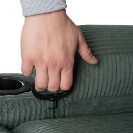 Fotel Masujący BOX Zielony Sztruksowy