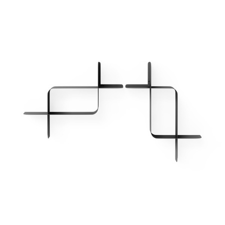 UMBRA zestaw 2 półek ściennych MONTAGE    czarny