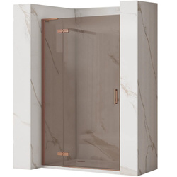 DRZWI PRYSZNICOWE HUGO BROWN/BRUSH COPPER 100