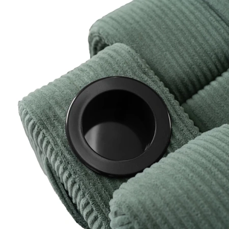 Fotel Masujący BOX Zielony Sztruksowy