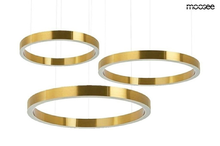 MOOSEE lampa wisząca RING 40 + 60 + 80    złota na jednej podsufitce