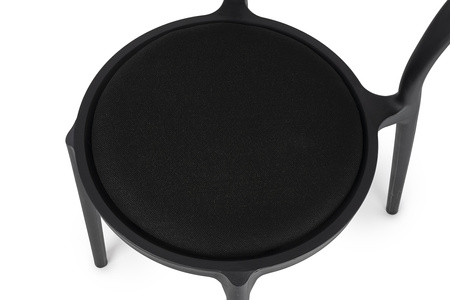 Krzesło SLIM czarne - polipropylen,  tkanina