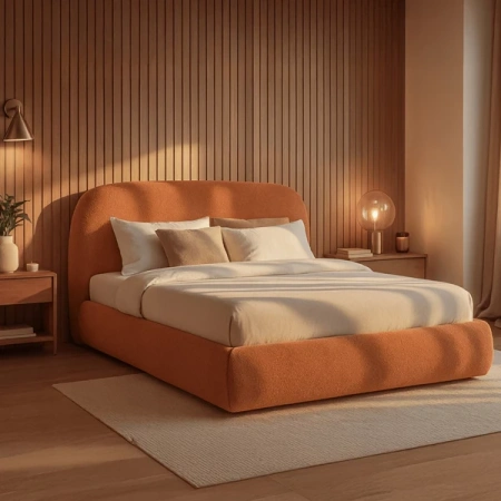 Łóżko 160x200 ROSSO Rude Boucle Z Pojemnikiem