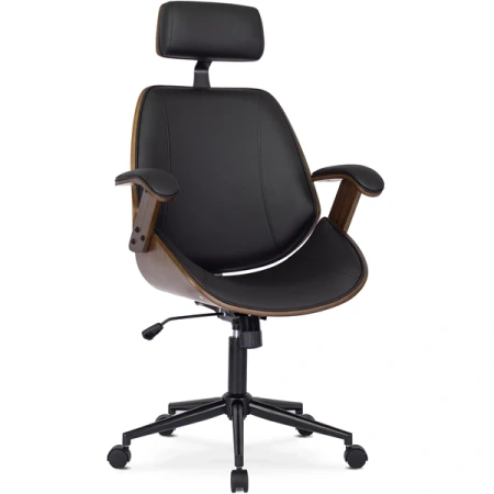 Fotel FABIAN Ekoskóra Orzech/Czarny