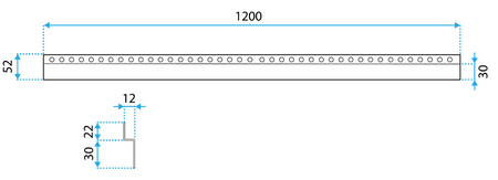 LISTWA CZOŁOWA ZŁOTA 120 cm