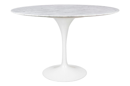 Stół TULIP MARBLE 120 CARRARA biały -     marmur, metal