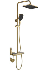 ZESTAW NATRYSKOWY ROB ZŁOTY SZCZOTKOWANY TERMOSTAT