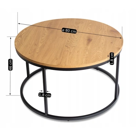 Stolik LELLA MAX Dąb Złoty