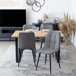 Krzesło PERU 2 Szare Tapicerowane