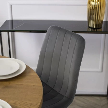 Stół LINO 100 cm Dąb Złoty/Czarny