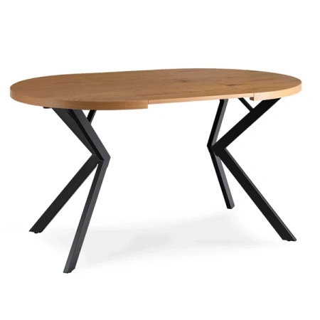 Stół DORIAN 80-160 cm Dąb Złoty/Czarny