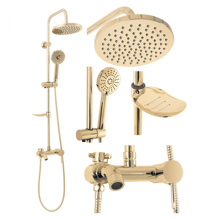 ZESTAW NATRYSKOWY LUIS ZŁOTY