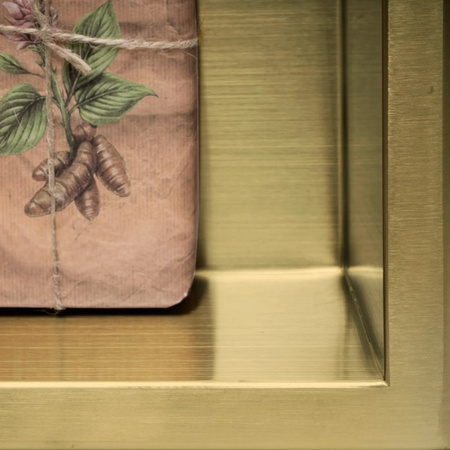 PÓŁKA WNĘKOWA 09 30x60x10 ZLOTY SZCZOTKOWANY