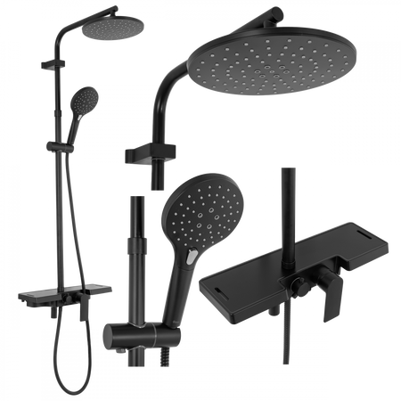 ZESTAW NATRYSKOWY SANTOS CZARNY