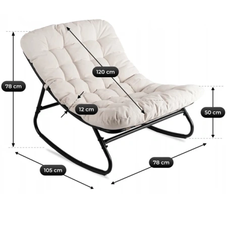 Fotel Bujany AURORA Beżowy