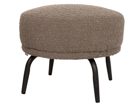 Fotel TEDDY GRAND z podnóżkiem ciemny     brązowy - stal