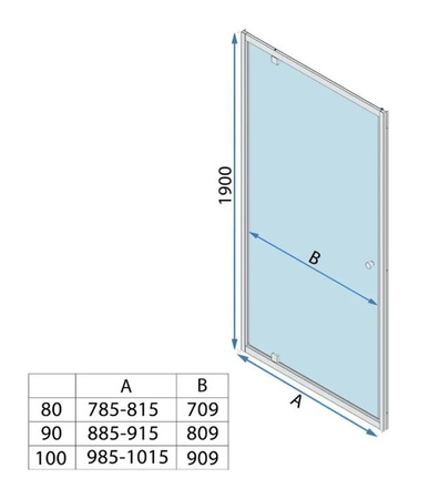 DRZWI PRYSZNICOWE PRIMO SWING CHROM 100